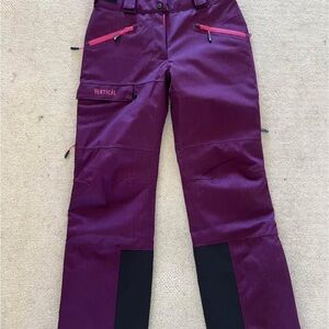 Ski or Snowboard Pants - Deep Purple w/ Pink accents - Eur Sz 38. Fits US Sz 2/4